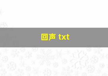 回声 txt